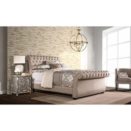 Queen Bombay Upholstered Bed